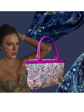 Emilio Pucci Pink Mandala Tote with Hot Pink Handles